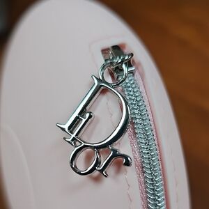 Dior Blush Pink Pouch with Silver Charm